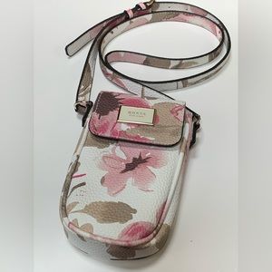 Guess Floral Cellphone Small Crossbody Purse